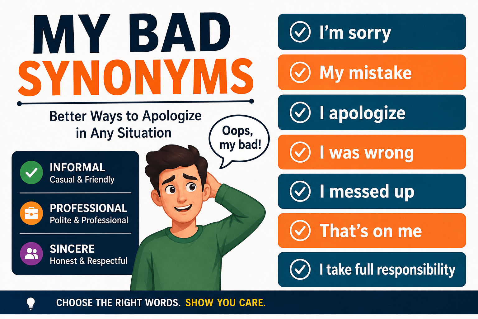my bad synonyms