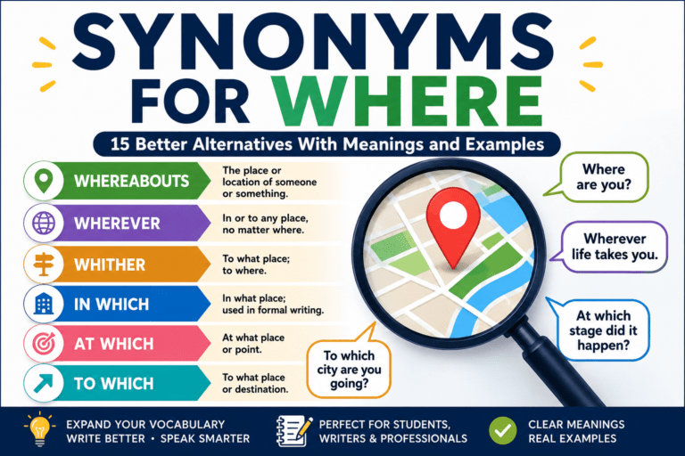 synonyms for where
