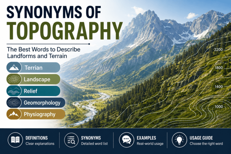 synonyms of topography